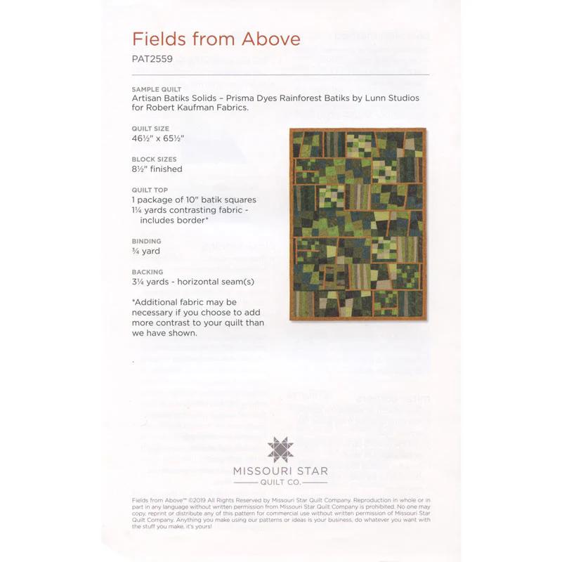 Fields from Above Quilt Pattern by Missouri Star