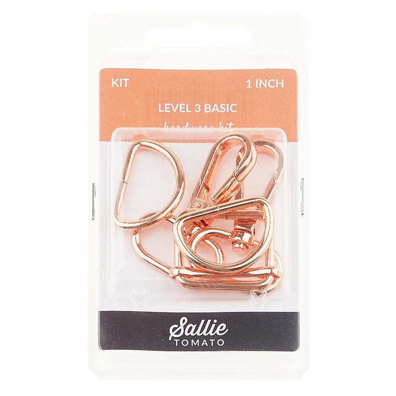 Sallie Tomato Level 3 Basic Hardware Kit - 1" Rose Gold