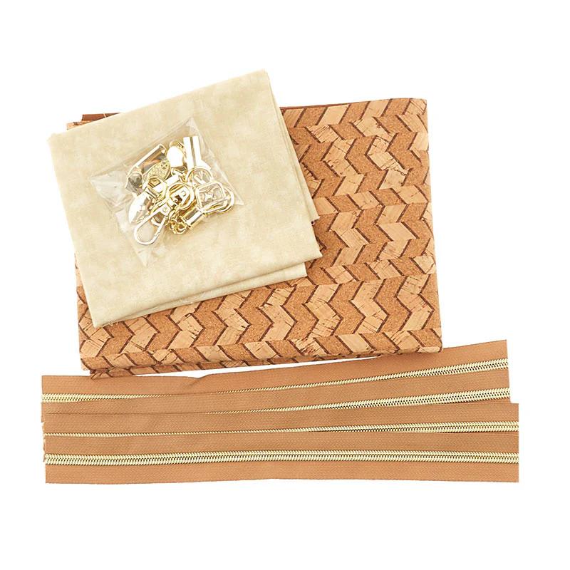 Zippy Bag Kit - Chevron Cork