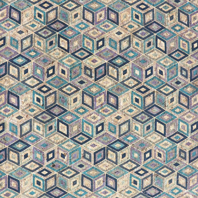 Cool Cubes Cork Fabric - 1/2 Yard Cut