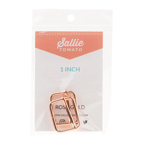 Sallie Tomato 1" Slider Buckles - Set of Two Rose Gold