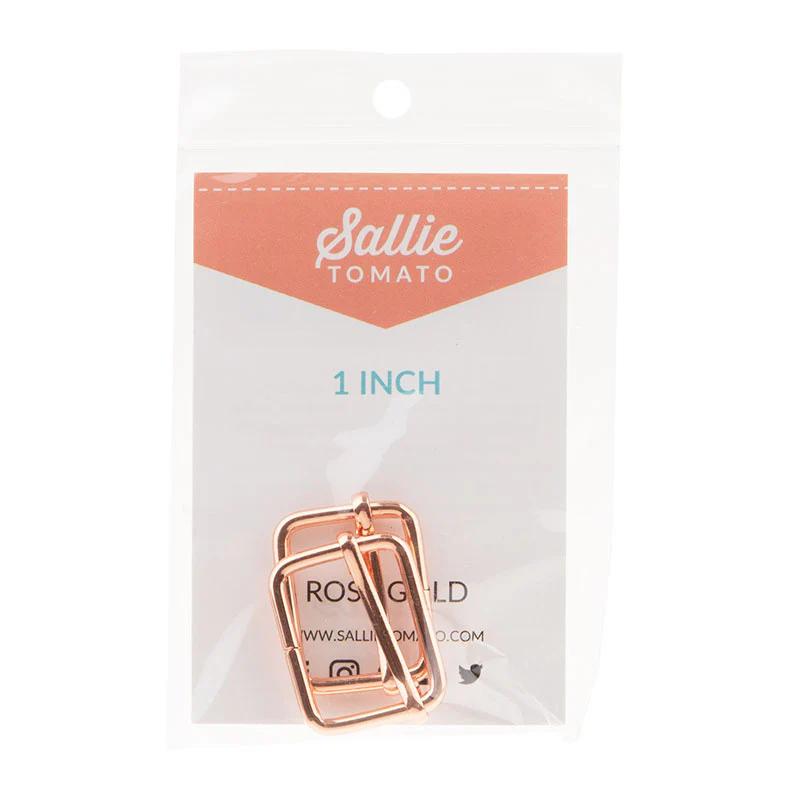 Sallie Tomato 1" Slider Buckles - Set of Two Rose Gold