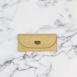 Lucky Penny Wallet Kit - Mustard Chevron Cork