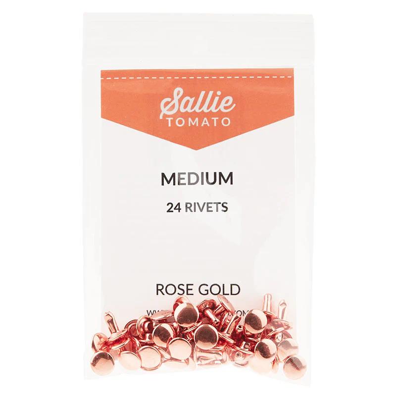 Sallie Tomato Medium Rivets - Set of 24 8mm Rose Gold