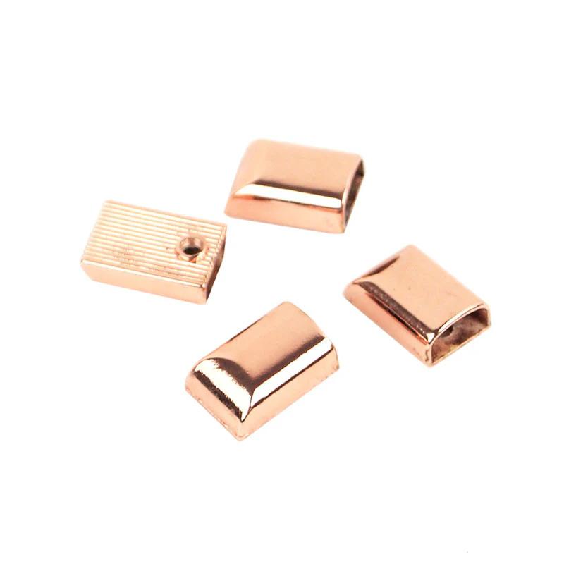 Sallie Tomato Zipper Cord Ends - Set of four Rose Gold