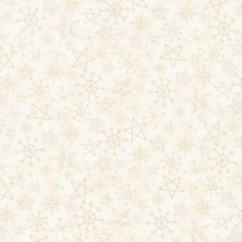 Homemade Holidays - Straw Stars Cream Yardage