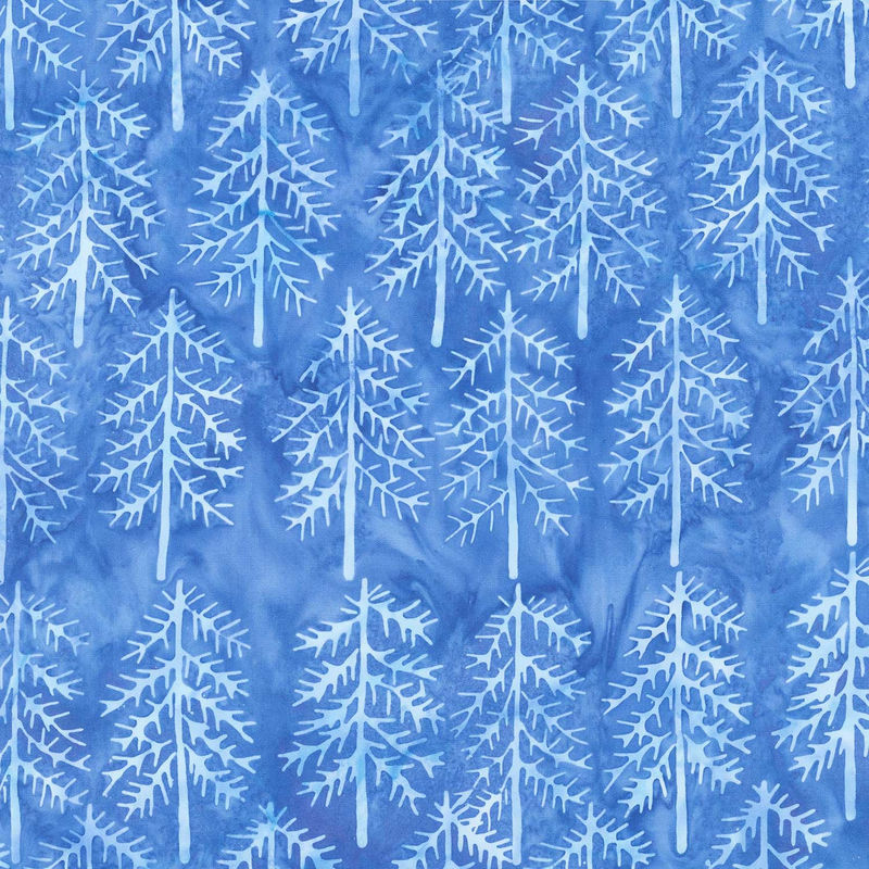 Snowed In Batiks - Pinetrees Blue Harbor Yardage