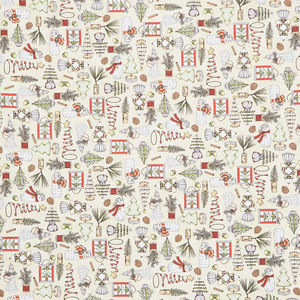 Homemade Holidays - Homemade Decorations Cream Yardage