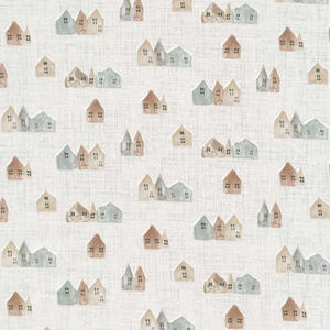 Winter Dreams - Houses Taupe Yardage