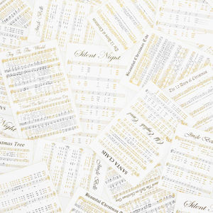 Christmas Musical - Holiday Songs Cream Metallic Yardage