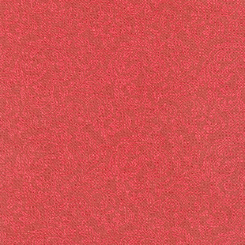 Yuletide Traditions - Scroll Red Yardage