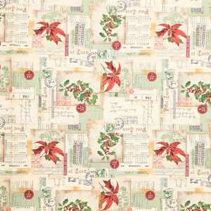 Holidays Past - Postcard Collage Multi Yardage