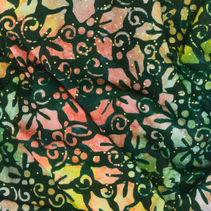 Artisan Batiks - Joyful Holidays Holly Garden Metallic Yardage