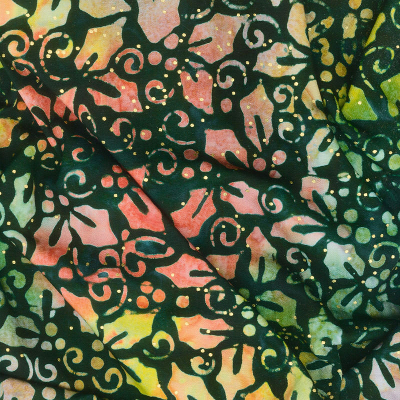 Artisan Batiks - Joyful Holidays Holly Garden Metallic Yardage