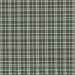 Winter Dreams - Gingham Black Metallic Yardage