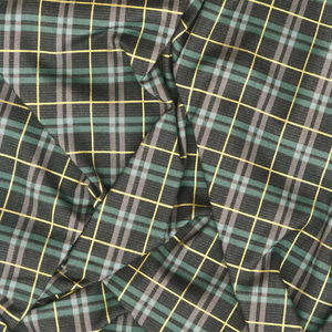 Winter Dreams - Gingham Black Metallic Yardage