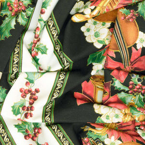 Christmas Musical - Musical Stripe Multi Metallic Yardage