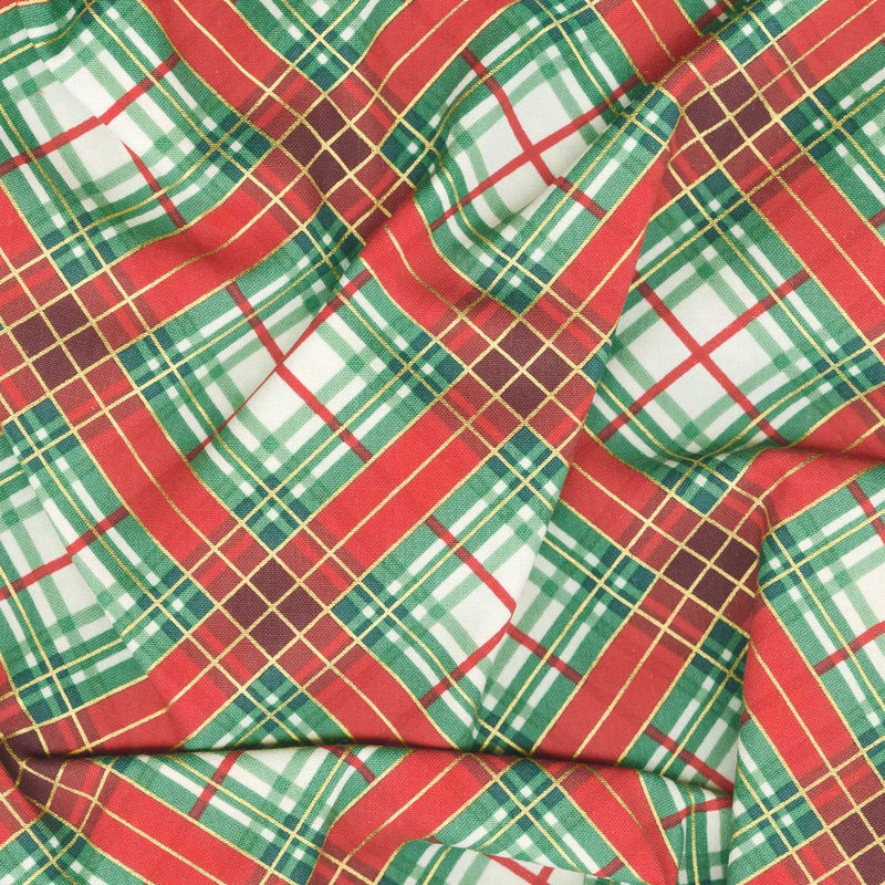 Christmas Musical - Holiday Plaid Multi Yardage
