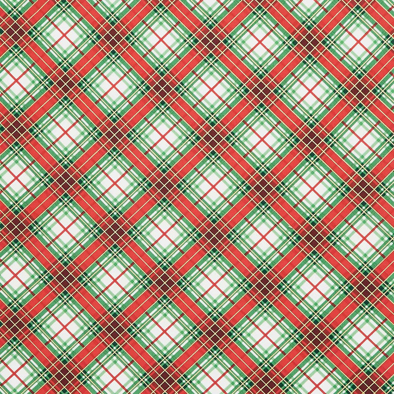 Christmas Musical - Holiday Plaid Multi Yardage