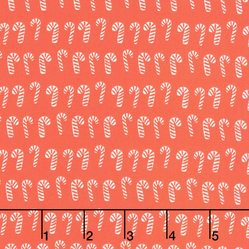 Christmas In The Cabin - Peppermint Parade Red Yardage