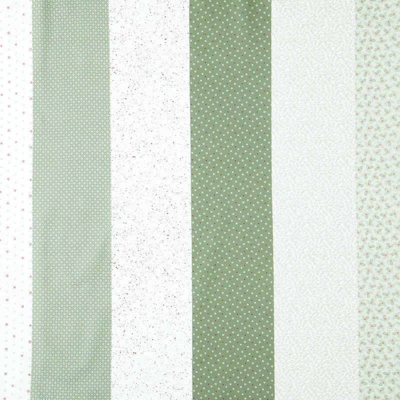 Songbird Holiday - Strip It Green Yardage