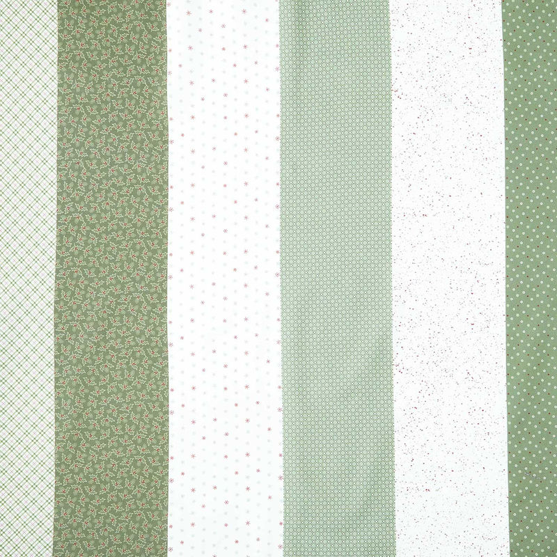 Songbird Holiday - Strip It Green Yardage