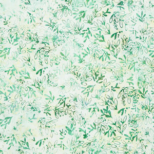 Artisan Batiks - Joyful Holidays Leaves Sage Metallic Yardage