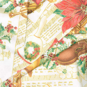 Christmas Musical - Christmas Serenade Cream Metallic Yardage