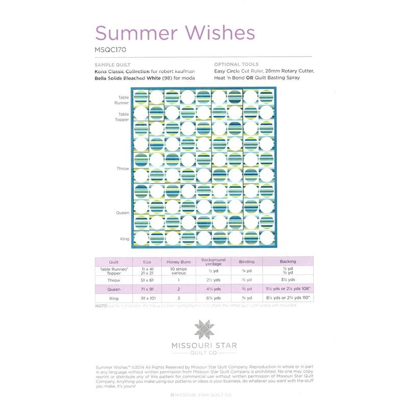 Summer Wishes Quilt Pattern by Missouri Star