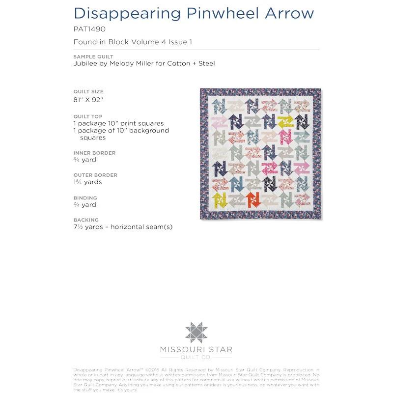 Disappearing Pinwheel Arrow Quilt Pattern by Missouri Star