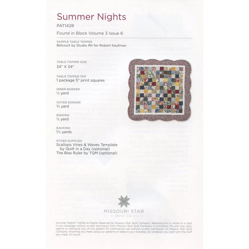 Summer Nights Table Topper Pattern by Missouri Star