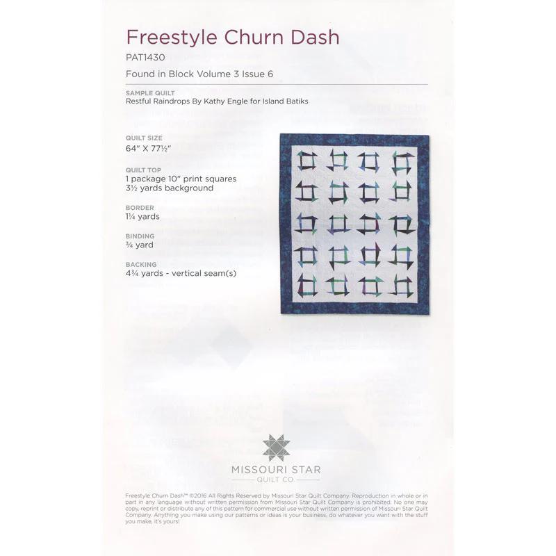 Freestyle Churndash Quilt Pattern by Missouri Star