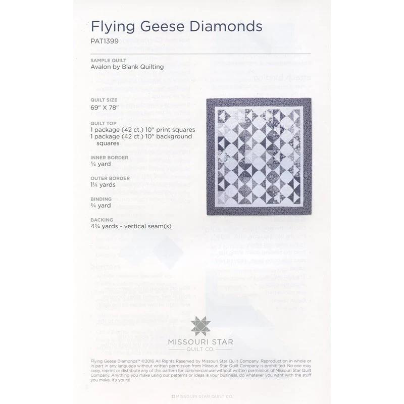 Flying Geese Diamonds Pattern by Missouri Star
