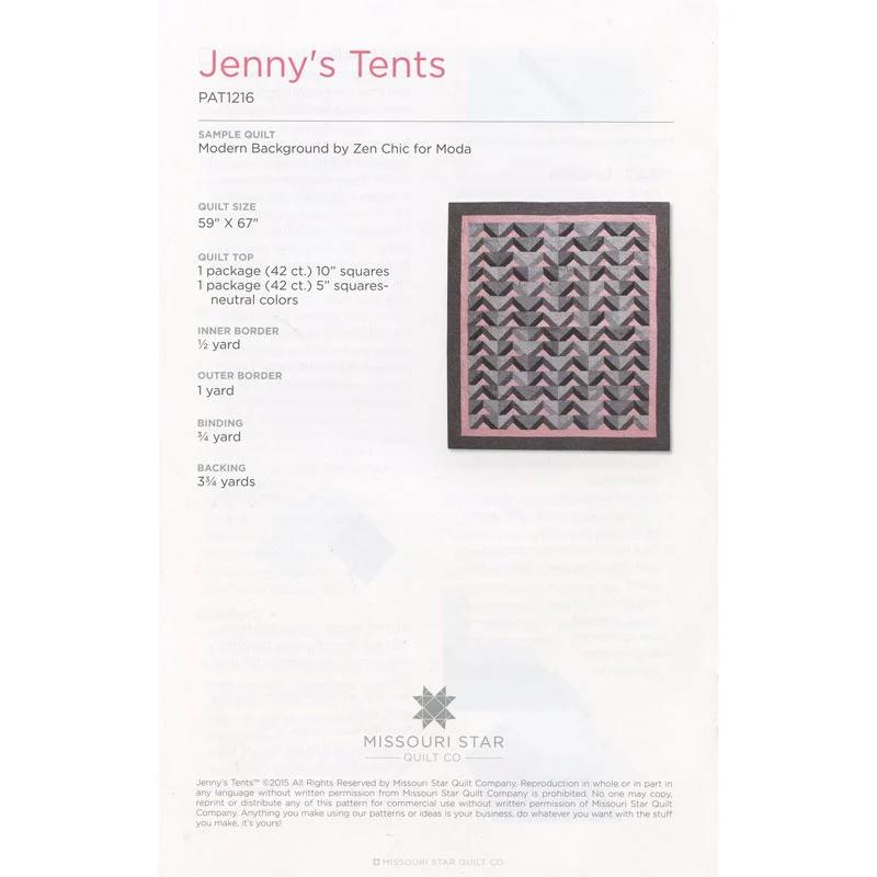 Jenny's Tents Pattern by Missouri Star