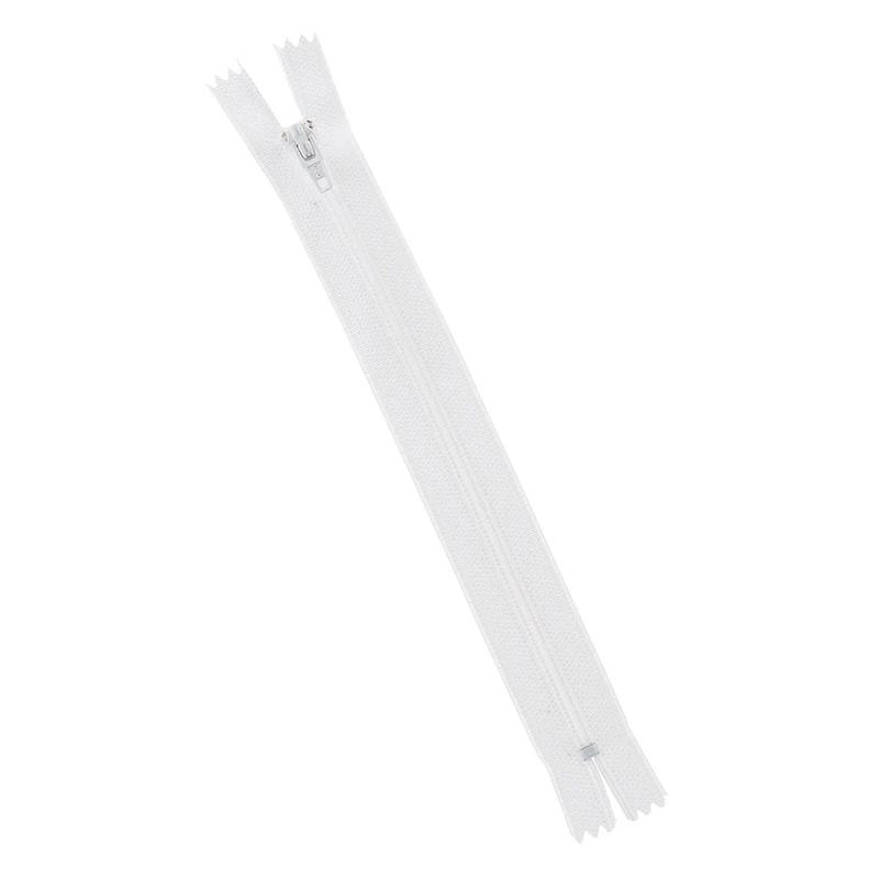 White 7" Polyester Zipper