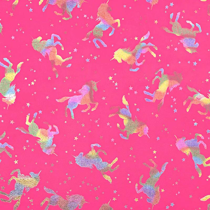 Sparkle Cuddle® Glitter - Unicorn Fuchsia Multi Metallic Minky Yardage