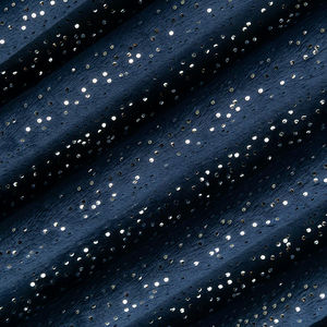 Sparkle Cuddle® Glitter - Navy Silver Metallic Minky Yardage