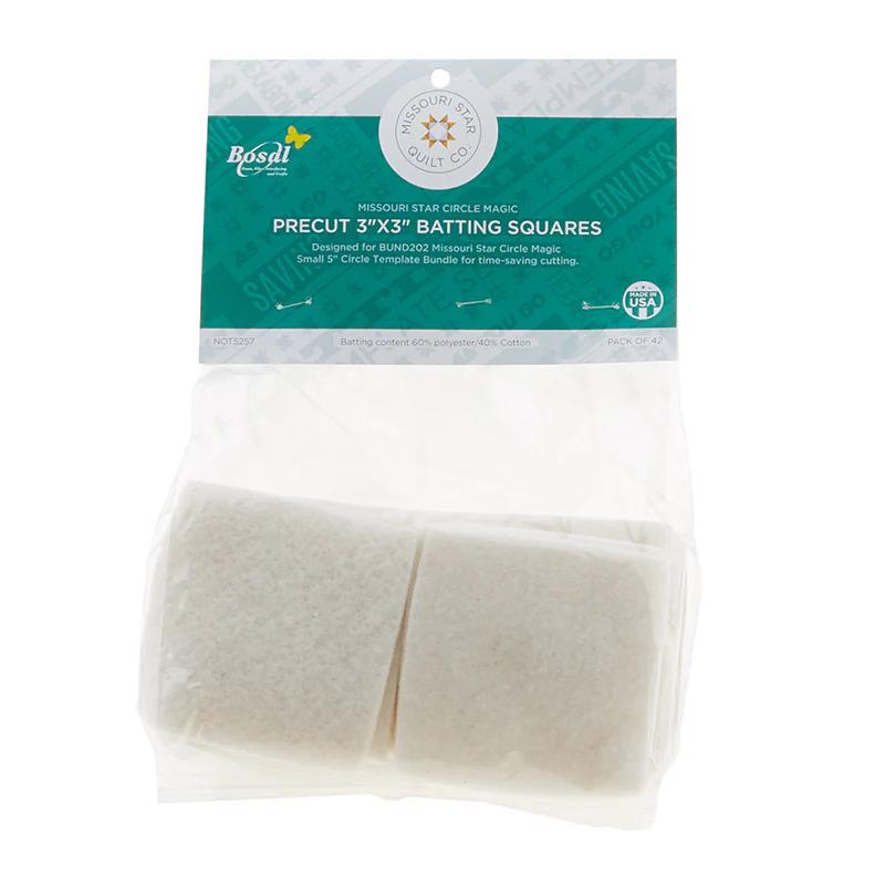 Missouri Star Circle Magic Precut 3" x 3" Batting Squares