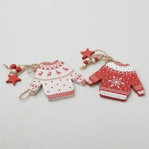 Wood Sweater Ornaments - Asst'd