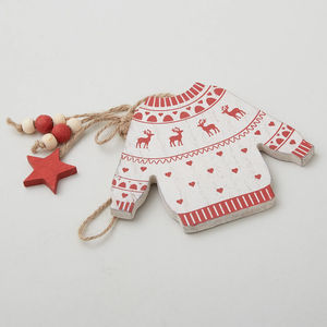 Wood Sweater Ornaments - Asst'd