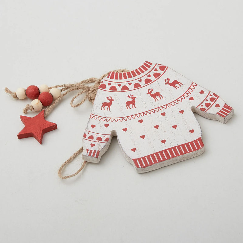 Wood Sweater Ornaments - Asst'd