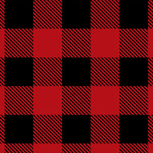 Cloud Cuddle® Print - Buffalo Check Scarlet Minky Yardage