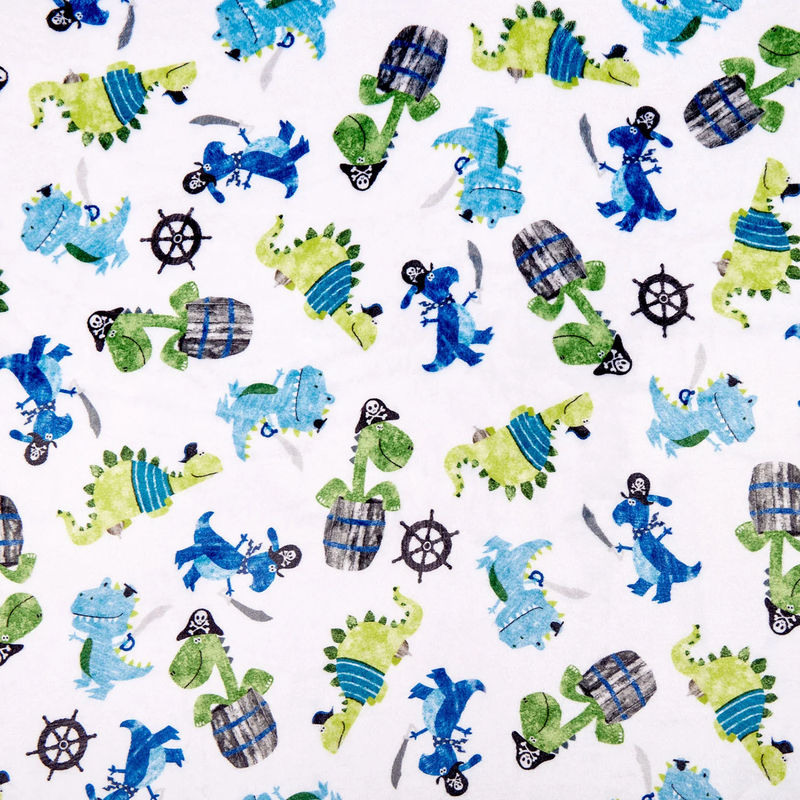 Cloud Cuddle® Print - Piratesaurus multi Yardage