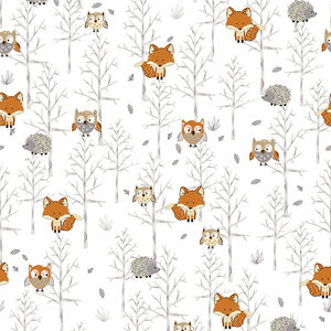 Cloud Cuddle® Print - Tree Top Snow Yardage