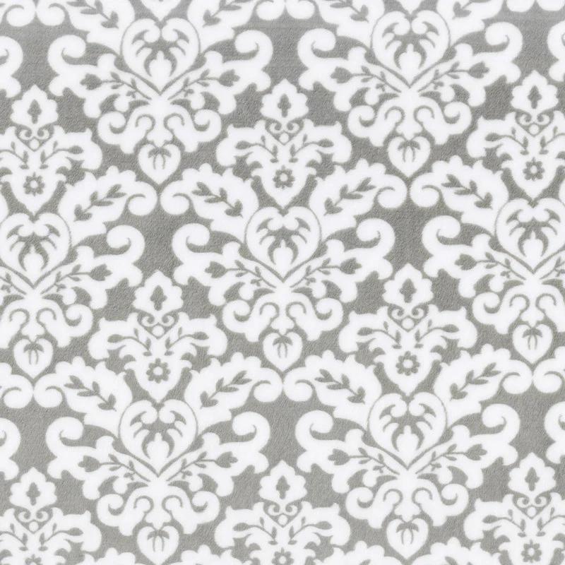 Cuddle® Classic Damask - Charcoal/White 60" Minky Yardage