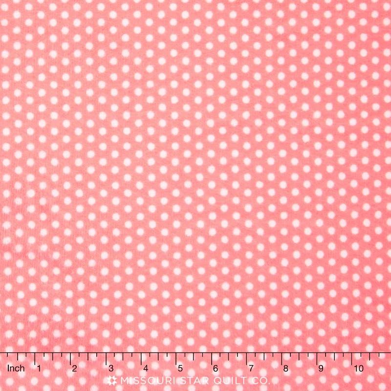 Cuddle® Classic Swiss Dot - Coral 60" Minky Yardage