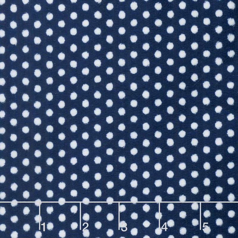 Cuddle® Classic Swiss Dot - Midnight/Snow 60" Minky Yardage