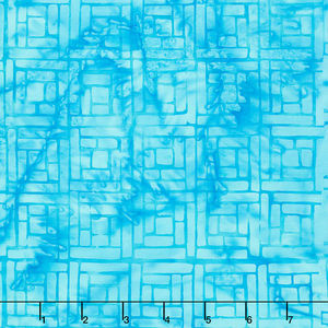 Bits and Pieces Batiks - Squares Teal Sea Glass Yardage