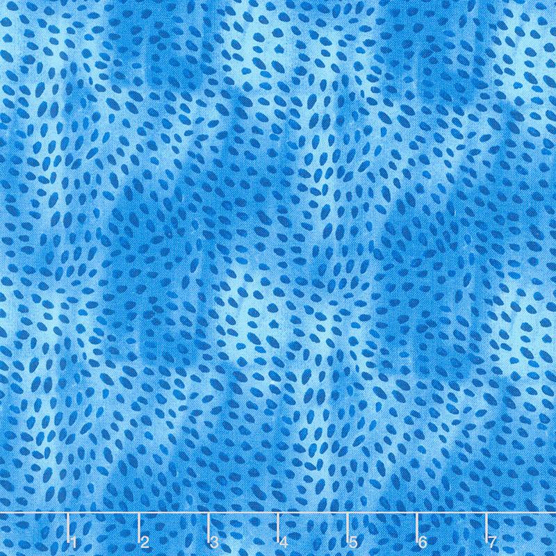 Let the Sea Set You Free - Swirl Dots Turquoise Yardage