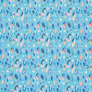 Kindness Always - Leopard Teal Digitally Printed Yardage